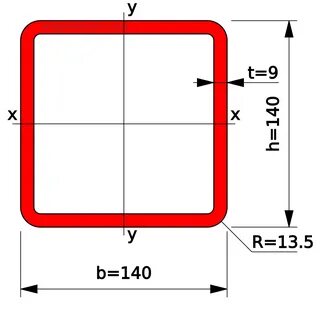 Труба 140x140x9 квадратная по ГОСТ Р 54157-2010. 