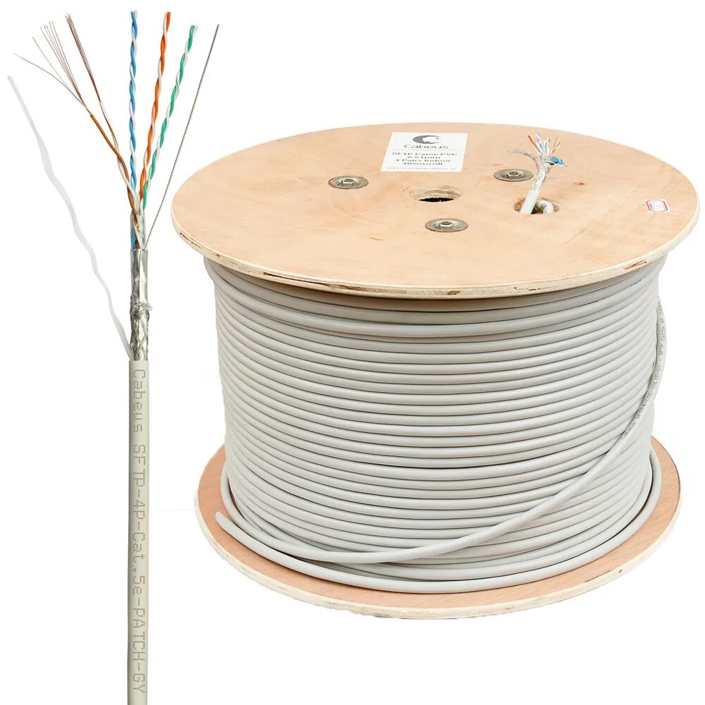 Кабель витая пара экранированный f/utp категория 6,4 пары (23 awg)305м. Ftp экранированный кабель cabeus. Ftp экранированный. 6 4х2х23awg solid. 3-in.