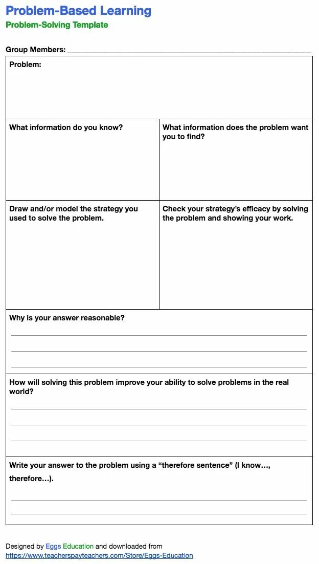 Is not a template. Problem based learning. operations lesson learnt template.