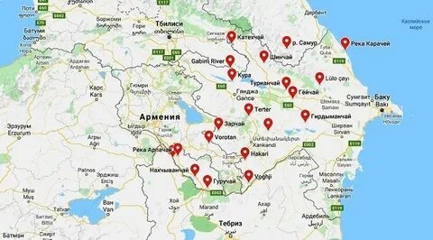 Соседи азербайджана список страны