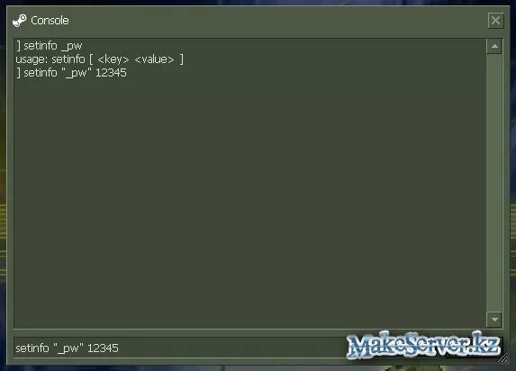 Консоль CS 1.6. Пароль в консоли setinfo _pw. Пароли для КС. Пароль КС 1.6. Поменять админку