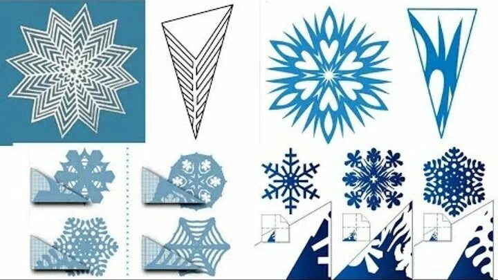 Снежинки шаблоны для вырезания как сложить Снежинките Artesanato de natal diy, Flocos de neve, Flocos de neve de natal