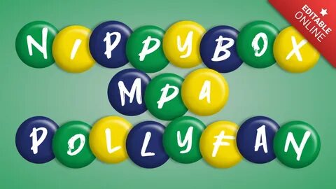 Создание текстового эффекта "Nippybox Mp4 Pollyfan" Редактируемый...