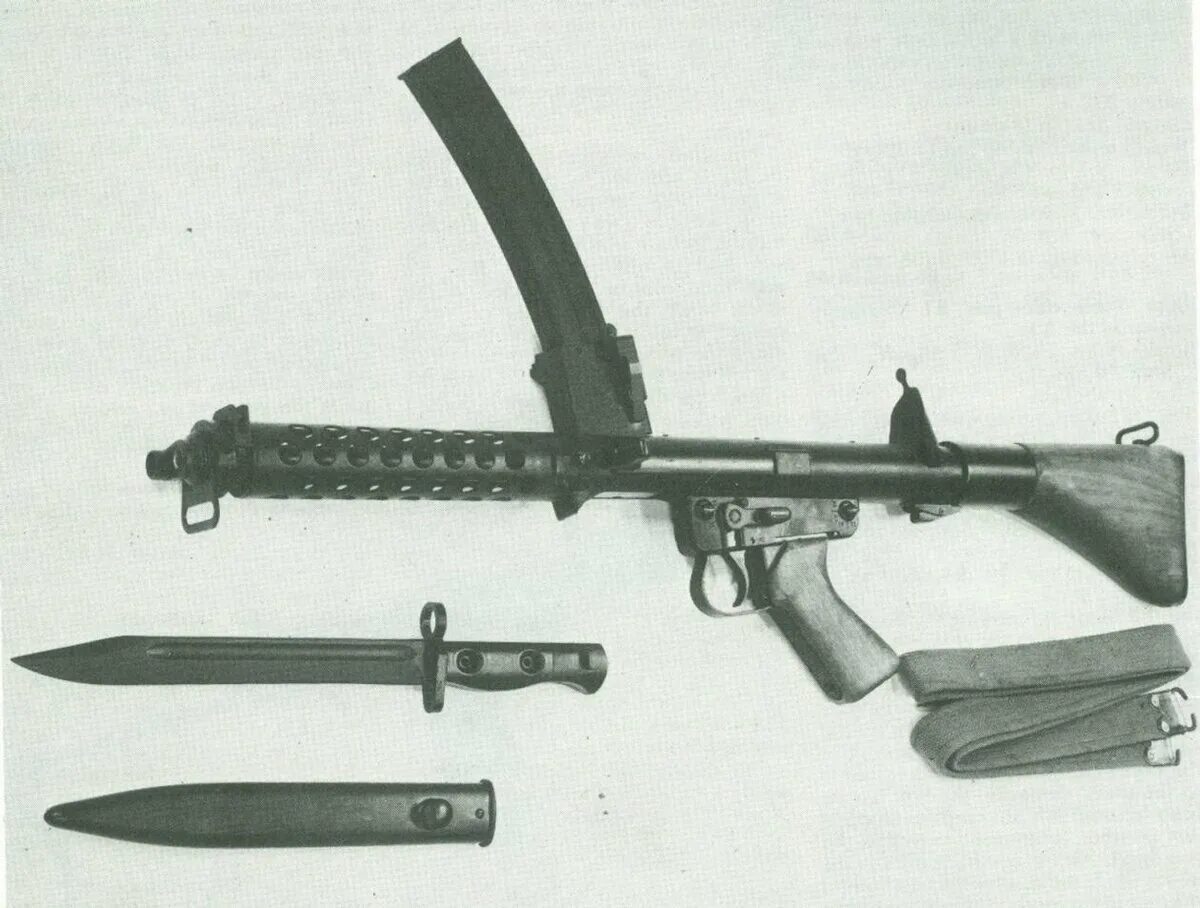 F guns. F1 Submachine Gun.