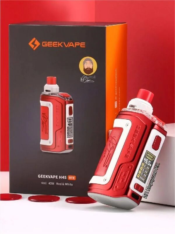 Geekvape h45 rte kit red. Geek vape h45 aegis hero 2. Набор geek vape hero 2(h45) 1400mah pod kit. Aegis hero 2 h45 red. Geekvape h45 aegis hero 2 red.