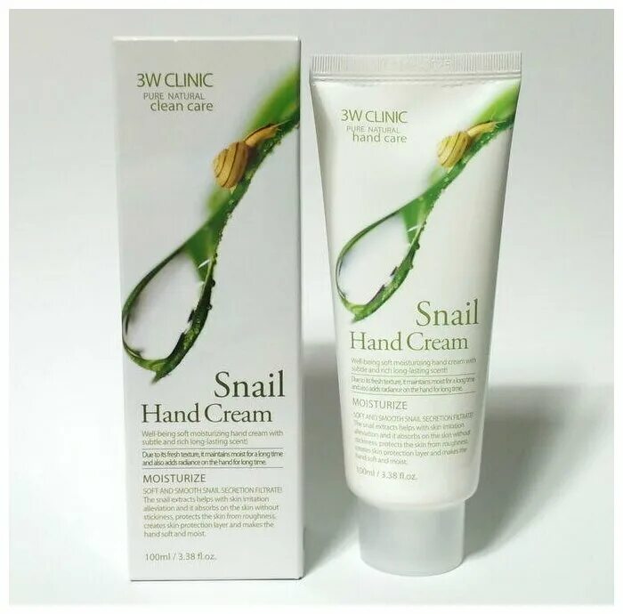 Муцин улитки 100. Крем для рук улиточный муцин Snail hand Cream, 100 мл. Крем с улиткой 3w Clinic. Крем для рук 3w Clinic. Улитка 3w Clinic Snail рук.