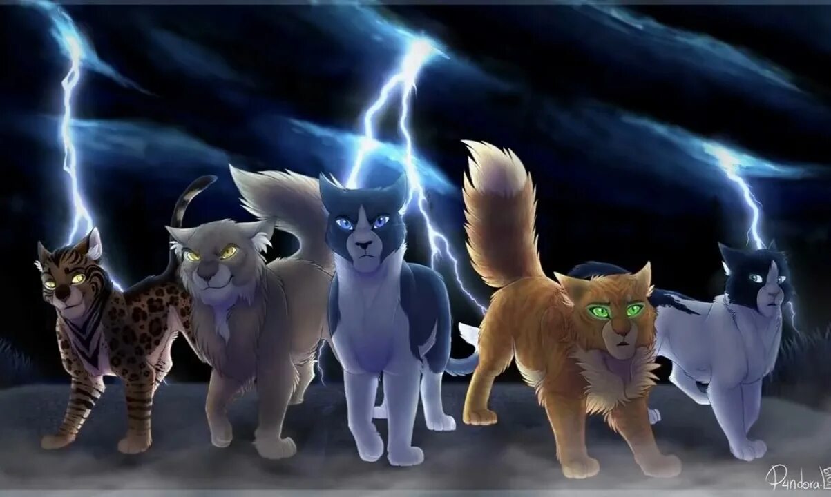 Коты воители 4. Коты воители грозовое племя. коты воители предводители. коты воители арт 4 племени. коты воители 4 племени.