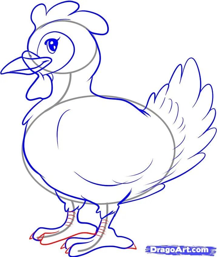 Поэтапное рисование курицы для детей. Курица рисунок легкий. Рисунок курицы для срисовки. Курица рисунок карандашом.