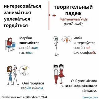 Интересоваться примеры
