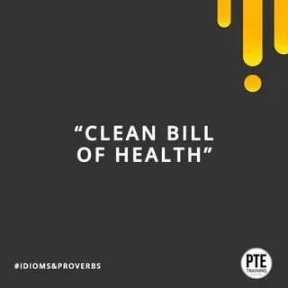 Clean bill