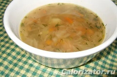 Щи из свежей капусты калорийность