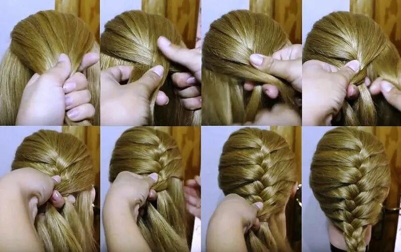 Классический с пошаговыми фото. Плетение косички колосок для начинающих. Колосок как плести пошагово. Колосок плетение пошагово. Поэтапное плетение колоска.