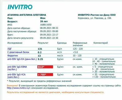 Анализ на антитела вирус эпштейна