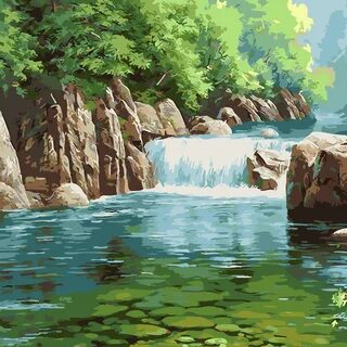 Картины по номерам водопады
