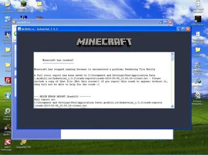 Error report crash report