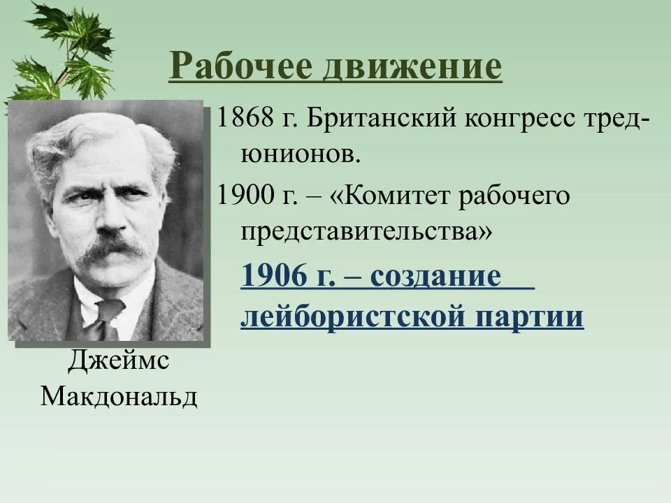Создания лейбористской партии