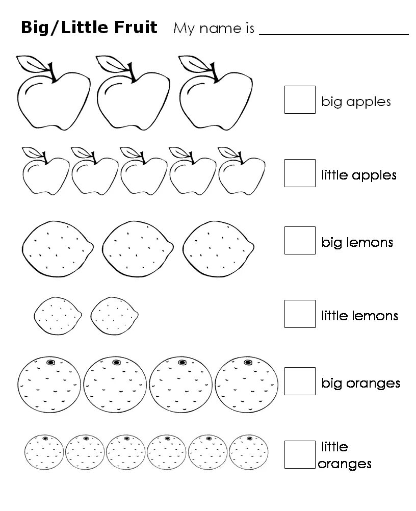 Fruits exercises