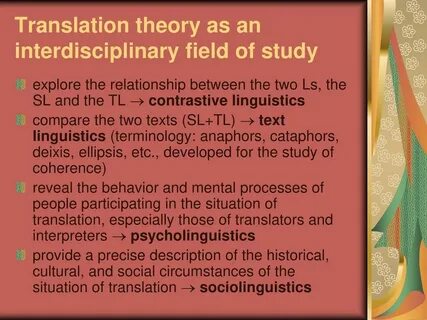 Translation theory