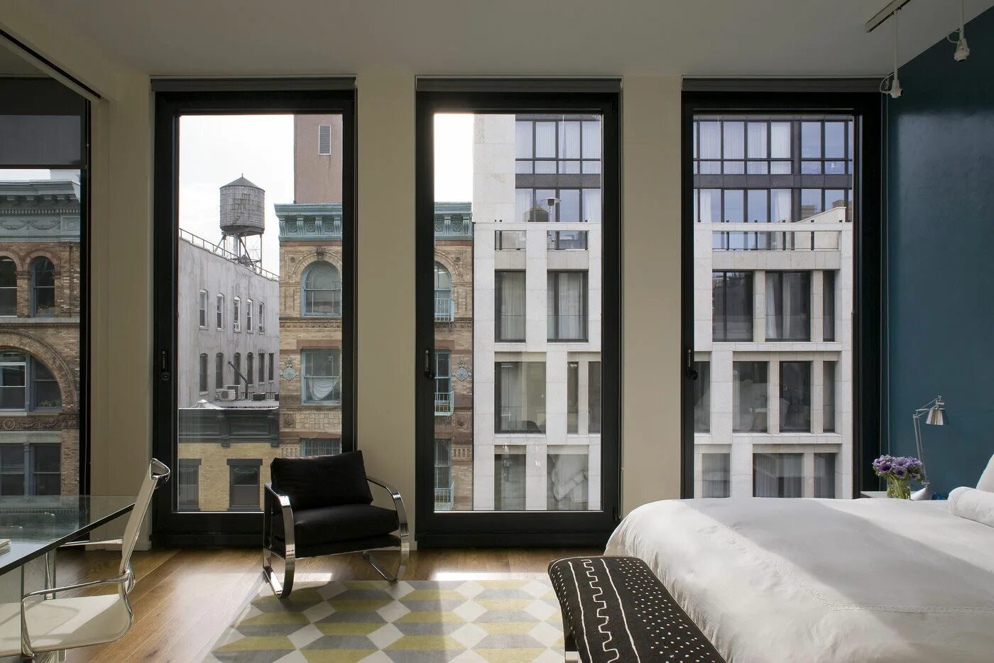 There 3 windows in the room
