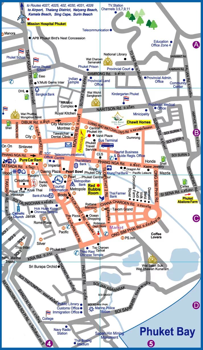 карта пхукет тауна с магазинами. пхукет таун как добраться. карта олд таун пхукет. пхукет таун как добраться. маршруты автобусов пхукет.