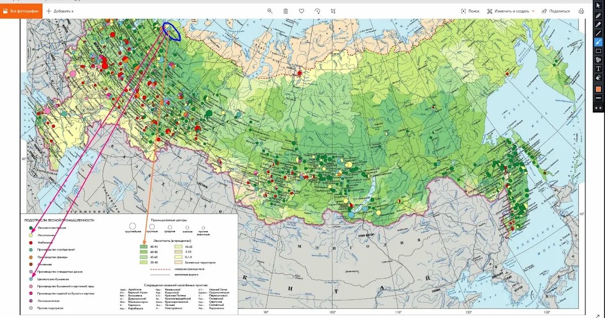Карты лесов и болот