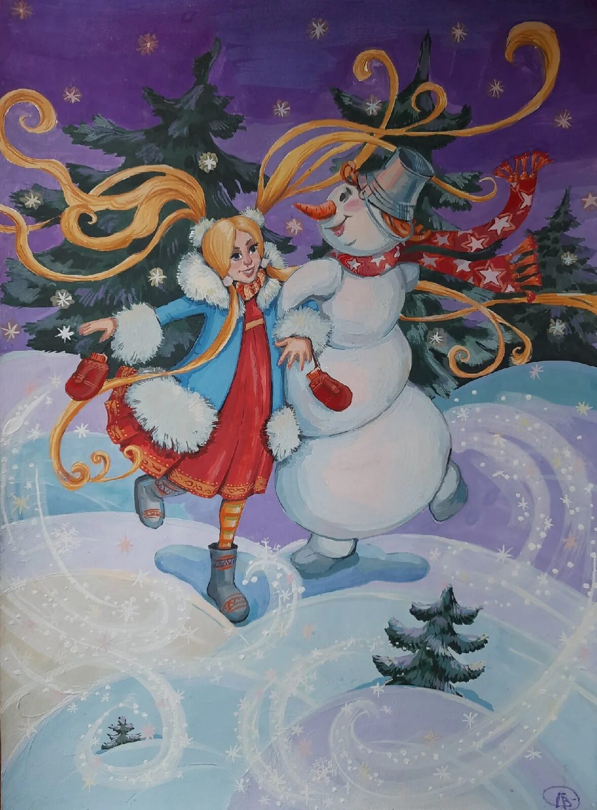 Снегурочка и Снеговик. Новогодние открытки со Снегурочкой. Дед Мороз Снегурочка и Снеговик. Новогодняя фантазия рисунок. Снег снеговик снегурочка