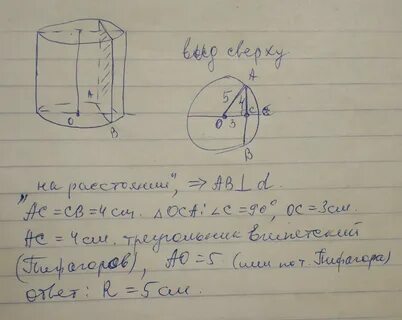 Хорда основания цилиндра это