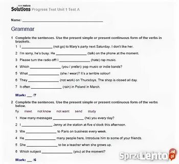 Solutions pre intermediate unit 3