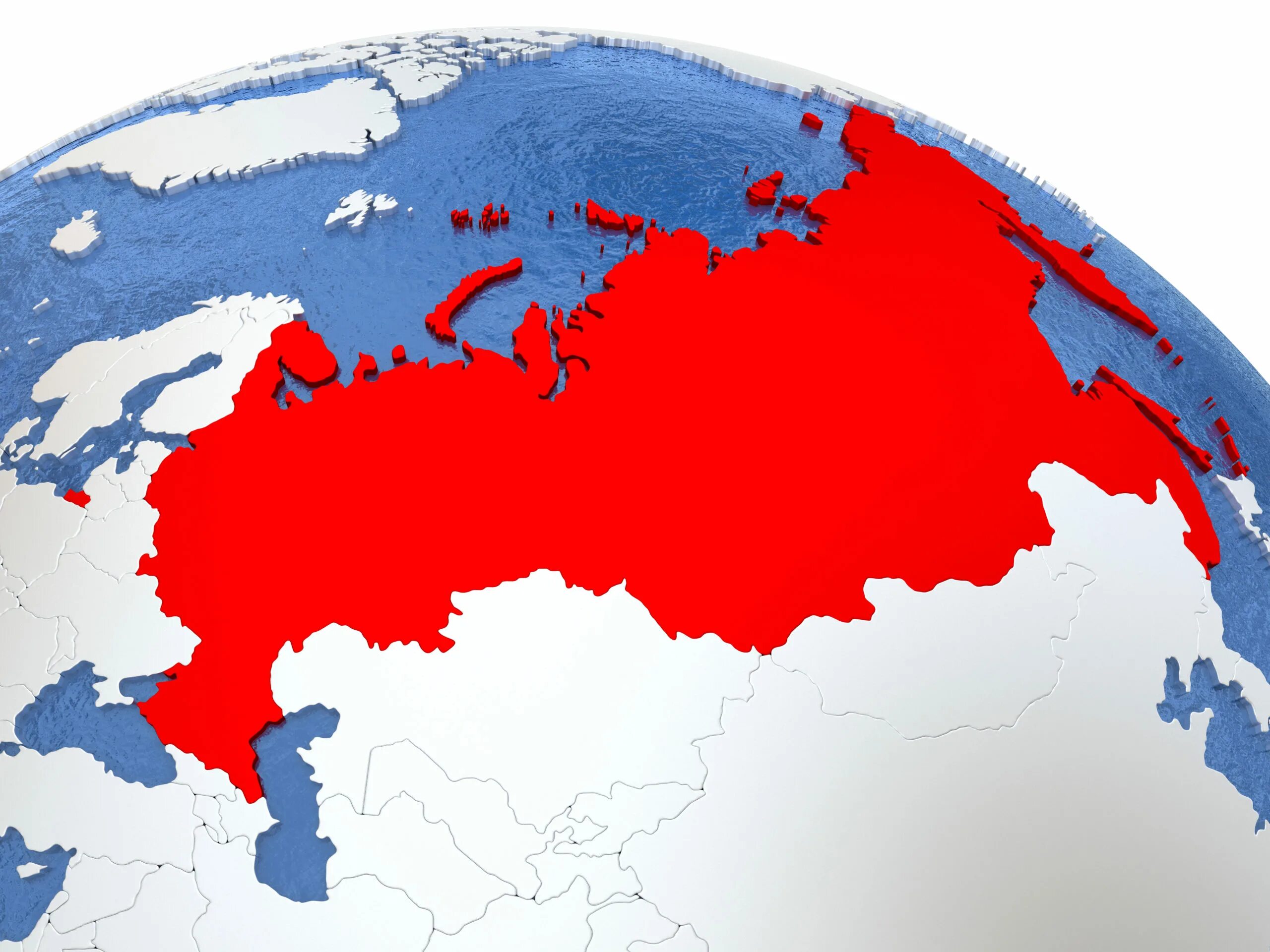 Россия на глобусе. Территория России на глобусе. Российская Федерация на глобусе. Контур России на глобусе.