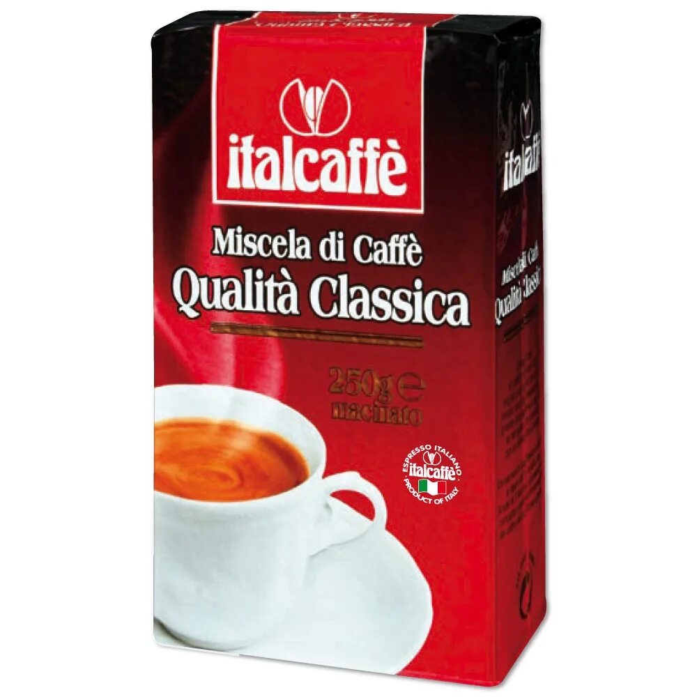 Кофе Italcaffe. Горячий шоколад для кофемашин. Qualita. Кофе итальянская обжарка 80% Арабика 20% Робуста. Кофе молотый средней обжарки