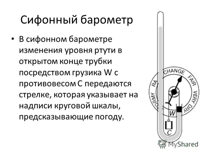 Барометр ртутный и анероид. Принцип действия ртутного чашечного барометра. Ртутный сифонный барометр. Ртутный барометр метеорологический. Как будут изменяться уровни ртути в манометре