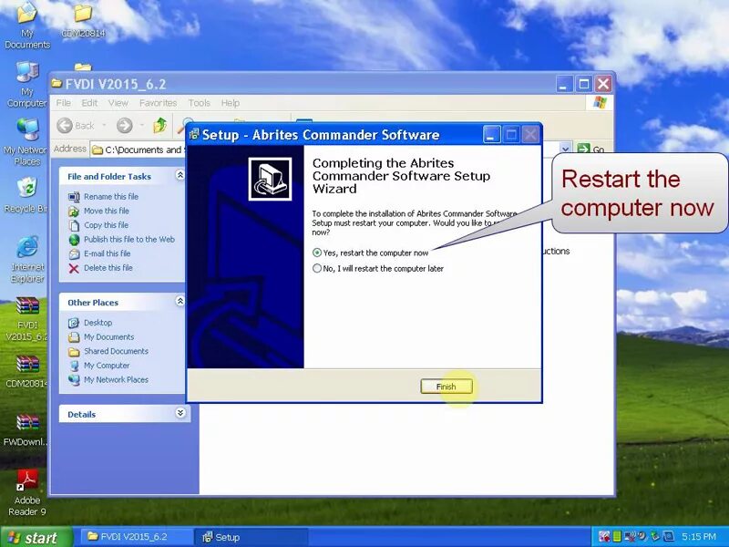 Reboot computer. Справка abrites commander. restart the computer. abrites commander software disc. abrites vs free software.