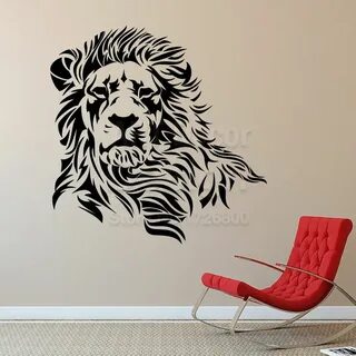 Рисунок на стене лев