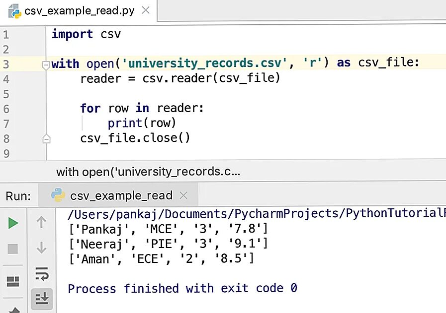 Open c example