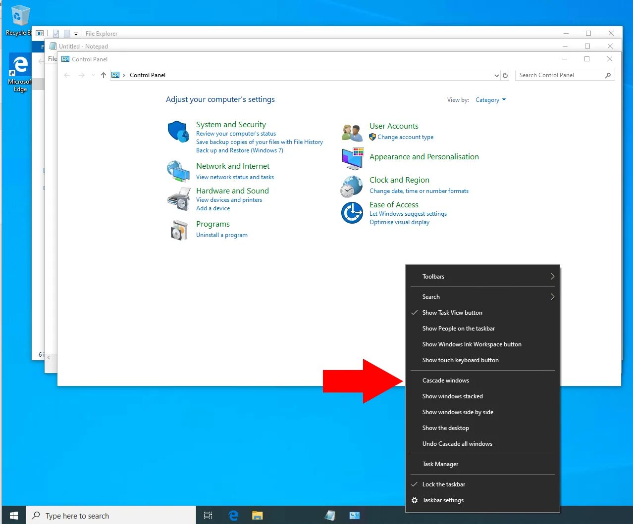Как сделать окно в виндовс 10. Окна каскадом в windows 10. окно приложения windows 10. каскад в виндовс. верх окна в виндовс 10.