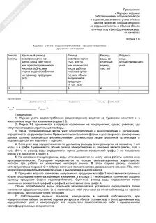 Журнал учета водопотребления