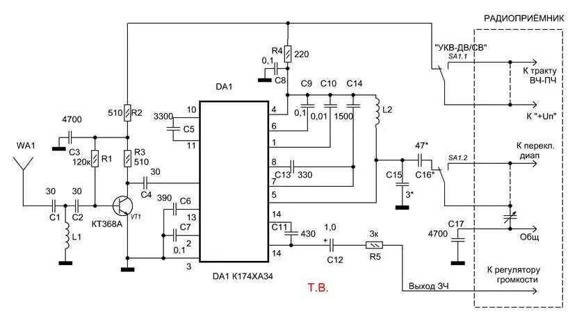 Микросхемы укв. УКВ ЧМ приёмник на микросхеме к174ха. Св приемник на микросхеме к157ха2. УКВ приемник на tda7021. Схема УКВ приемника на микросхеме к174ха34 тда7021.