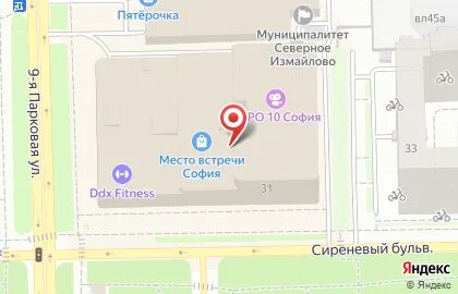 Сиреневый бульвар на карте