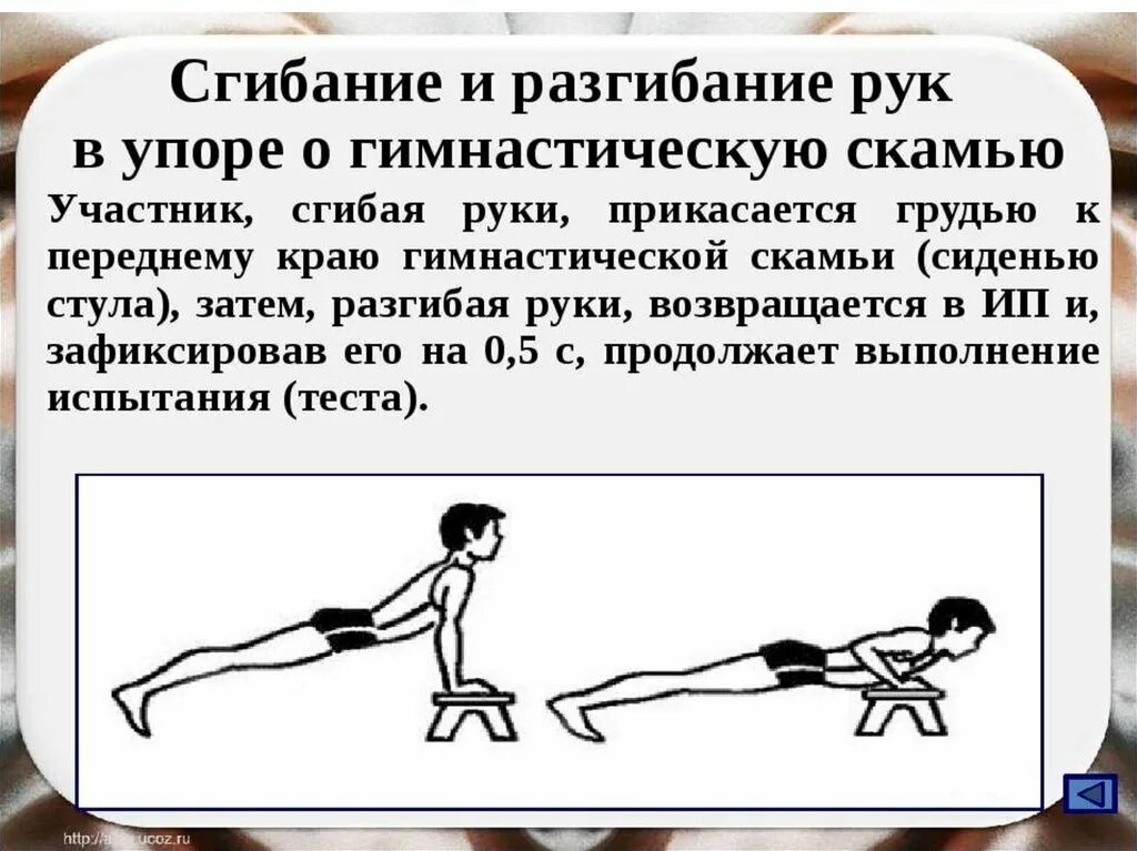 Отжимания 7 класс. Упражнение сгибание и разгибание рук в упоре лежа. Сгибание и разгибание рук в упоре лежа техника выполнения. Сгибание и разгибание рук в упоре о гимнастическую скамью. Сгибание и разгибание рук в упоре на гимнастической скамейке..