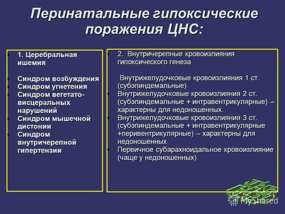 Поражение мозга лечение. Синдромы острого периода перинатального поражения ЦНС. Перинатальные повреждения ЦНС восстановительный период. Причины перинатального повреждения ЦНС. Гипоксическое поражение.