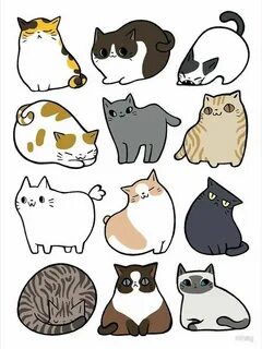 Наклейки коты распечатать
