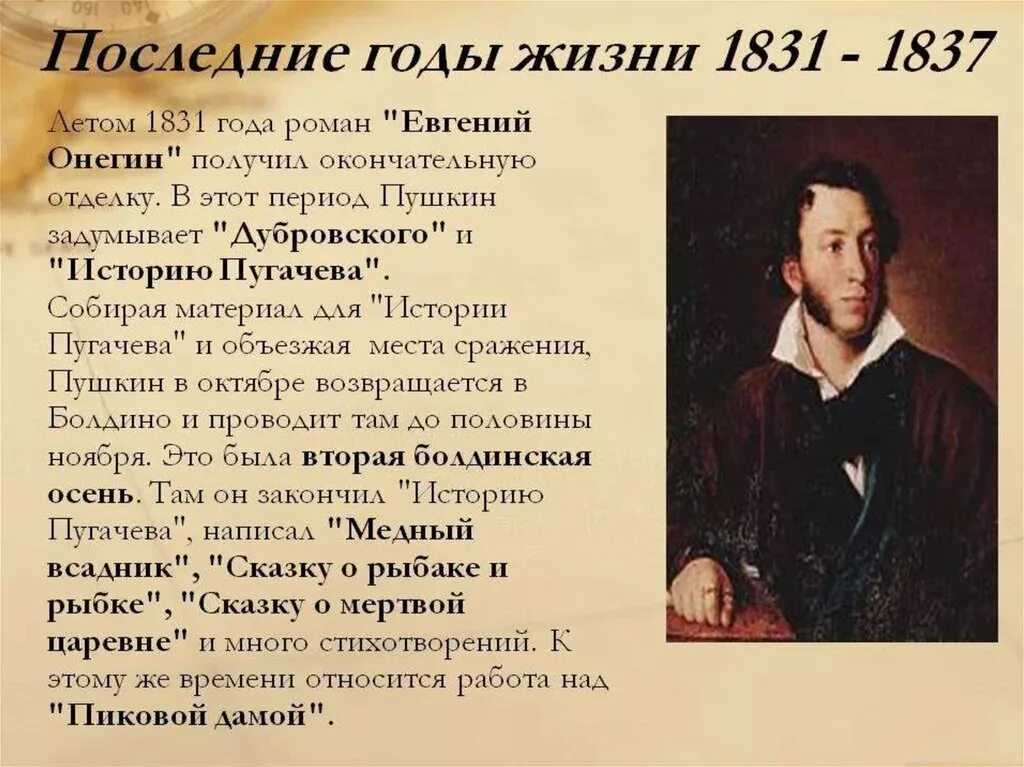 Биография и творчество Пушкина.