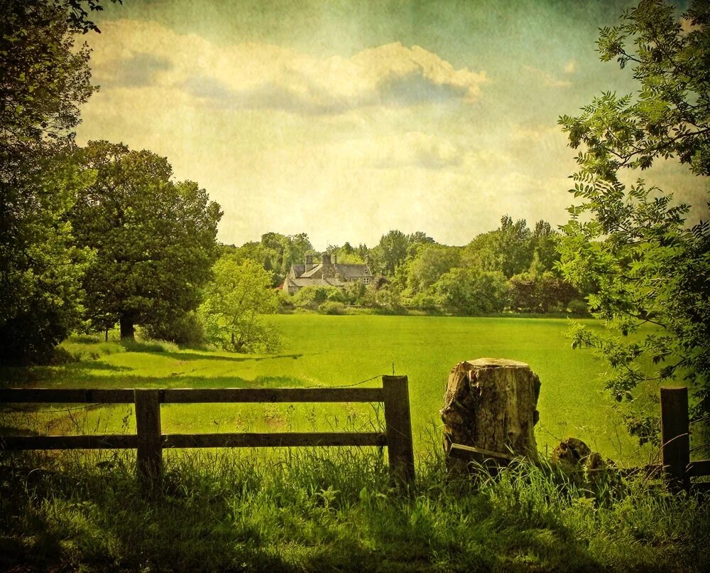 Уэльс Сельская местность. English countryside. Countryside Life Scene photos. A House Surrounded by the countryside. English scene