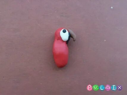 Сделать попугая из пластилина