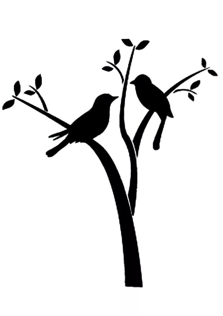 Трафареты птиц для декора. Силуэт птицы на ветке. Силуэт дерева с птицами. Трафарет п.