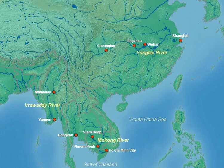 Где на контурной карте находится река янцзы. Реки Меконг и Иравади на карте. Устье реки Янцзы на физической карте. Река Янцзы на карте.