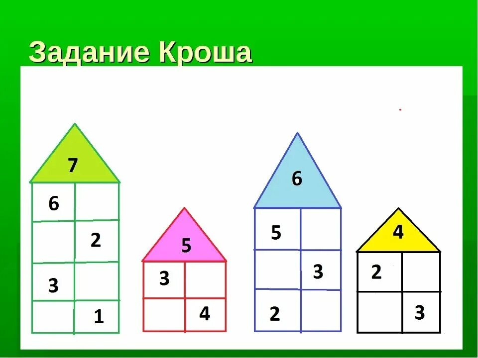 Состав числа домики распечатать шаблон