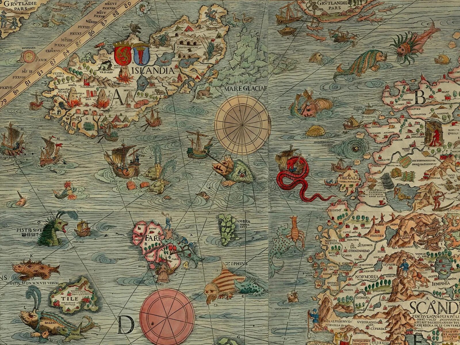 Атлас морских карт. Карта марина 1539. carta marina&quot; карта европы олауса магнуса 1539 год. carta marina олафа магнуса 1539 год. древняя средневековая карта мира.