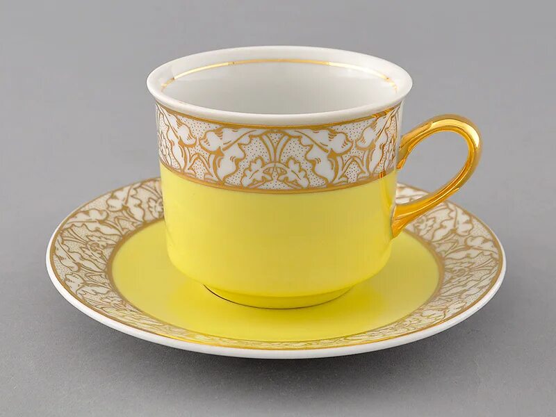 Чайный сервиз Leander Sabina, золотой орнамент. Leander чашки. Чашки с блюдцами фото