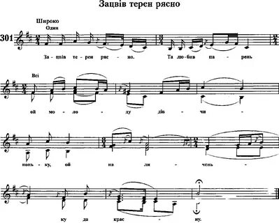 Украинская песня цвети терен
